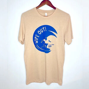 Custom Bella Canvas Medium Unisex Tan Logo Tee Shirt